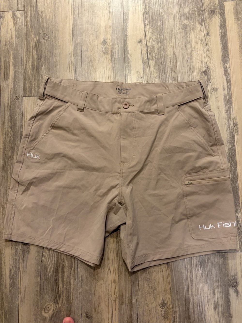 Huk Men's Tan Performance Hybrid Shorts